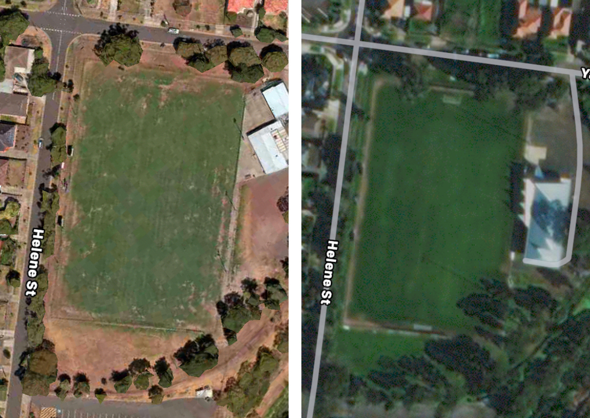 Before and After - The difference made by the makeover of the irrigation system.
