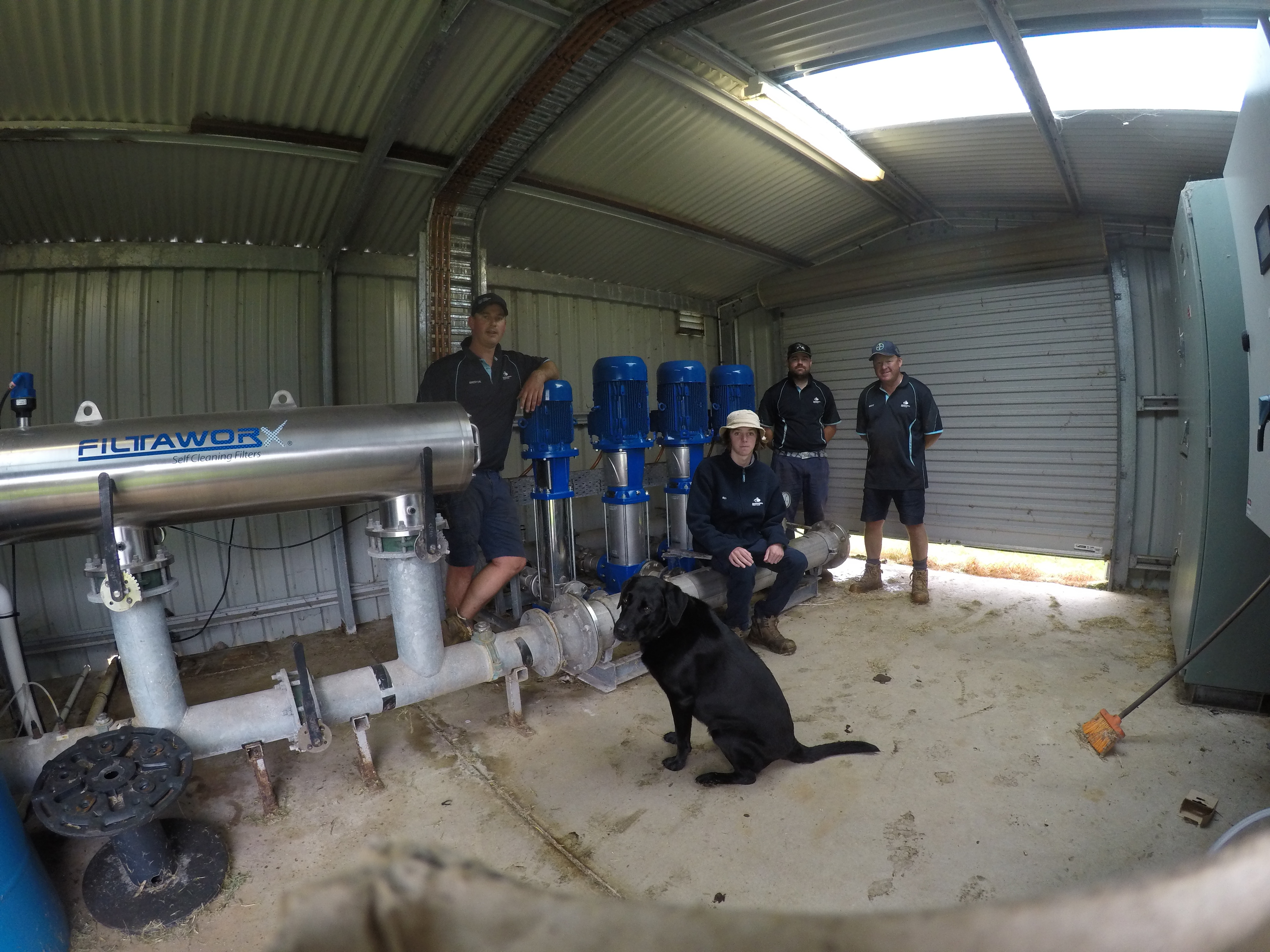 The team replaced the existing pumps with Lowara e-SV pump set